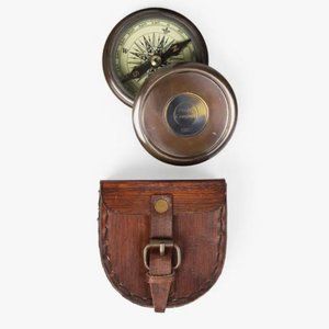 Wanderers Compass Antiqued Brass
